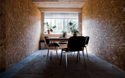 Seats around the meeting room table at Aristotle Lane Makespace Oxford