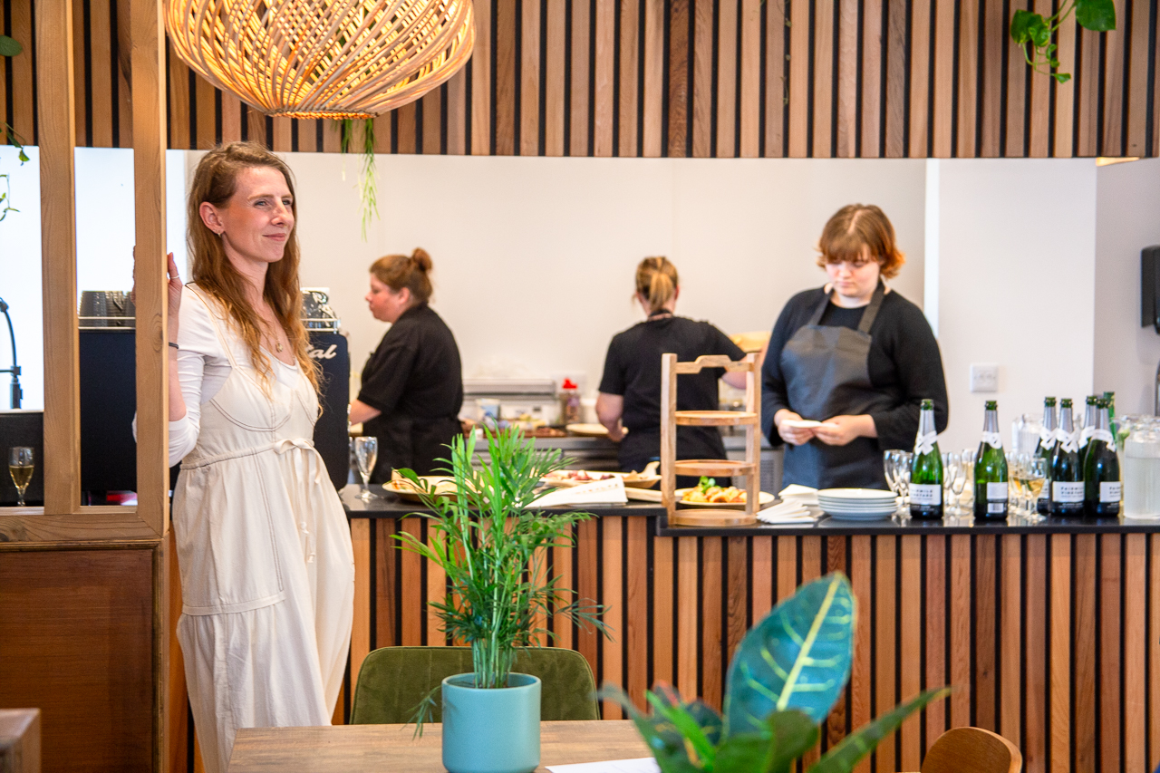 Laura Harte standing in the cafe at the Berin Centre