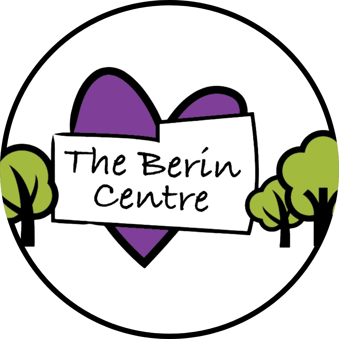 The Berin Centre logo featuring a purple heart and green trees behind the organisation name