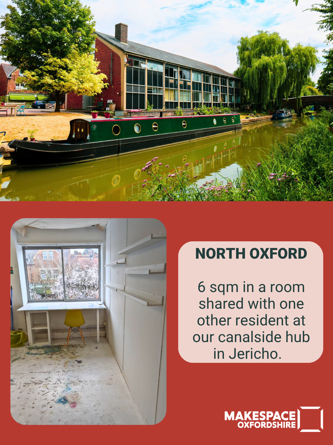 Graphic advertising shared room in Oxford