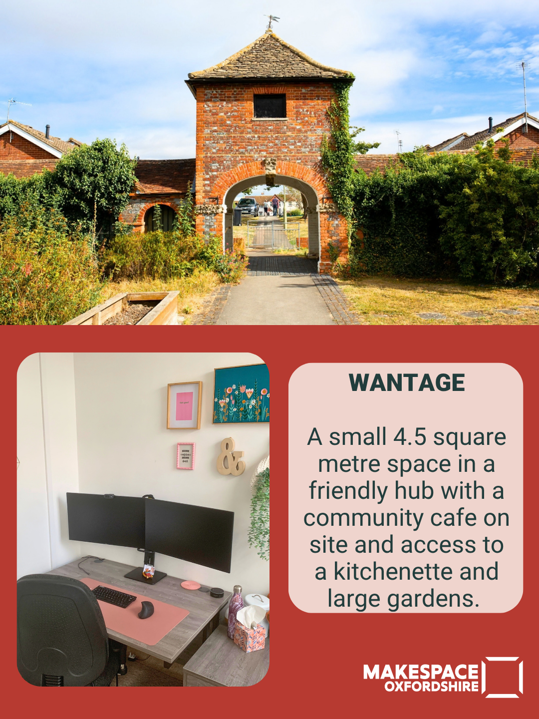 Graphic showing office space available in Wantage